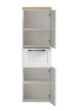 Mittelgroßer Lagerschrank Meran | 40 x 35 x 130 cm | Weiß