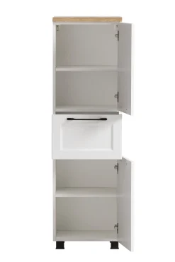 Mittelgroßer Lagerschrank Meran | 40 x 35 x 130 cm | Weiß