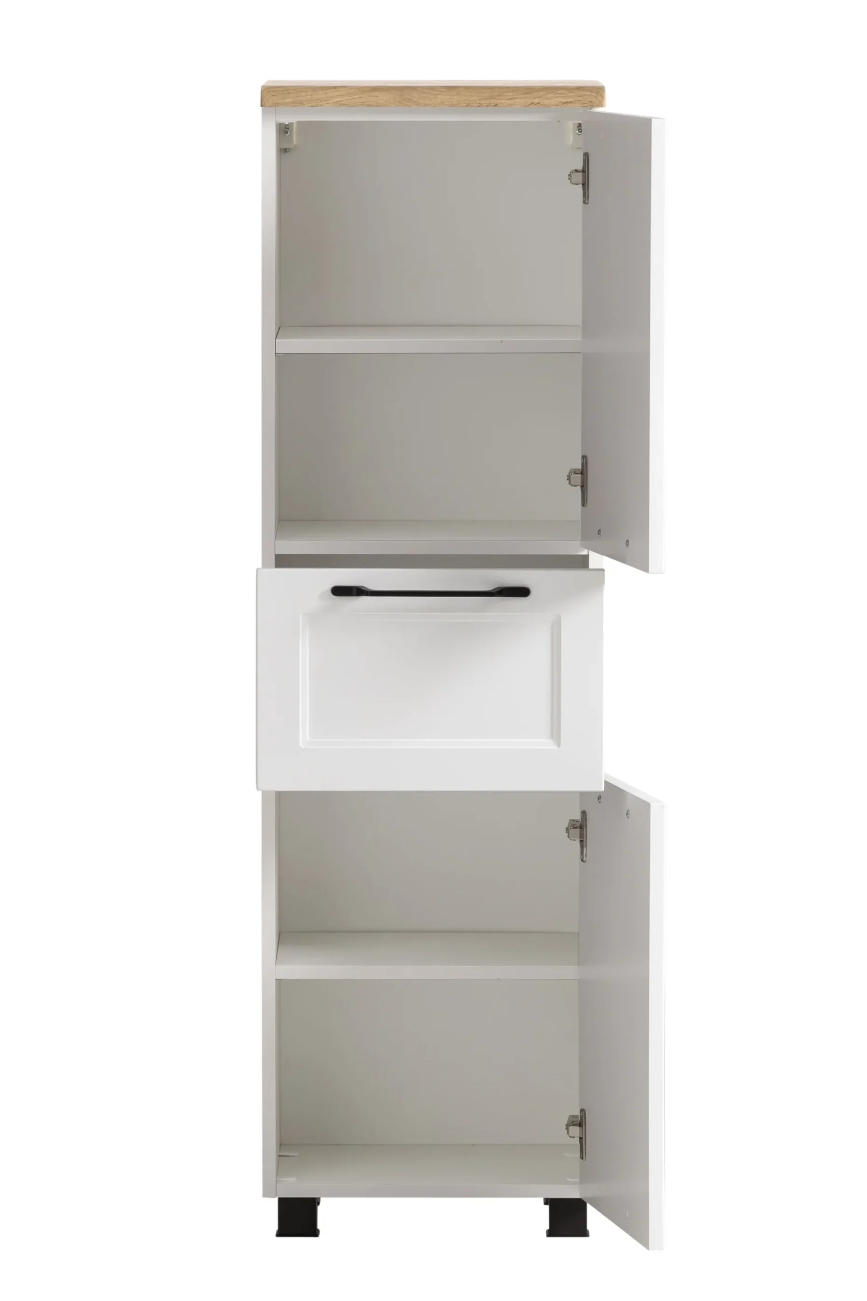 Mittelgroßer Lagerschrank Meran | 40 x 35 x 130 cm | Weiß