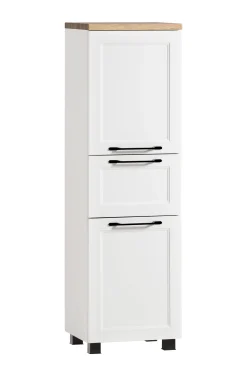 Mittelgroßer Lagerschrank Meran | 40 x 35 x 130 cm | Weiß