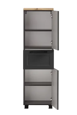 Mittelgroßer Lagerschrank Meran | 40 x 35 x 130 cm | Grau