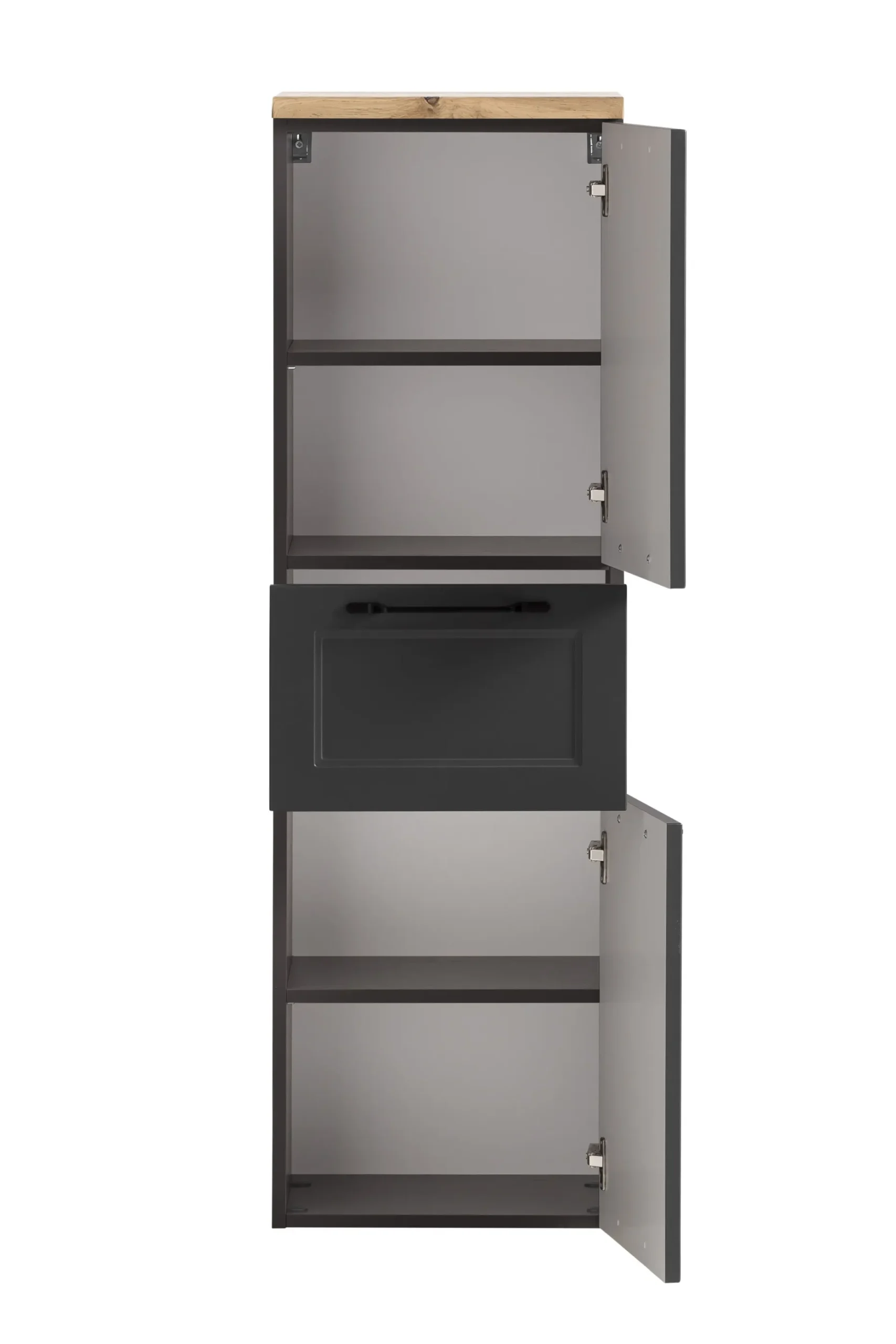 Mittelgroßer Lagerschrank Meran | 40 x 35 x 130 cm | Grau