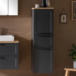 Mittelgroßer Lagerschrank Meran | 40 x 35 x 130 cm | Grau