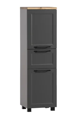 Mittelgroßer Lagerschrank Meran | 40 x 35 x 130 cm | Grau