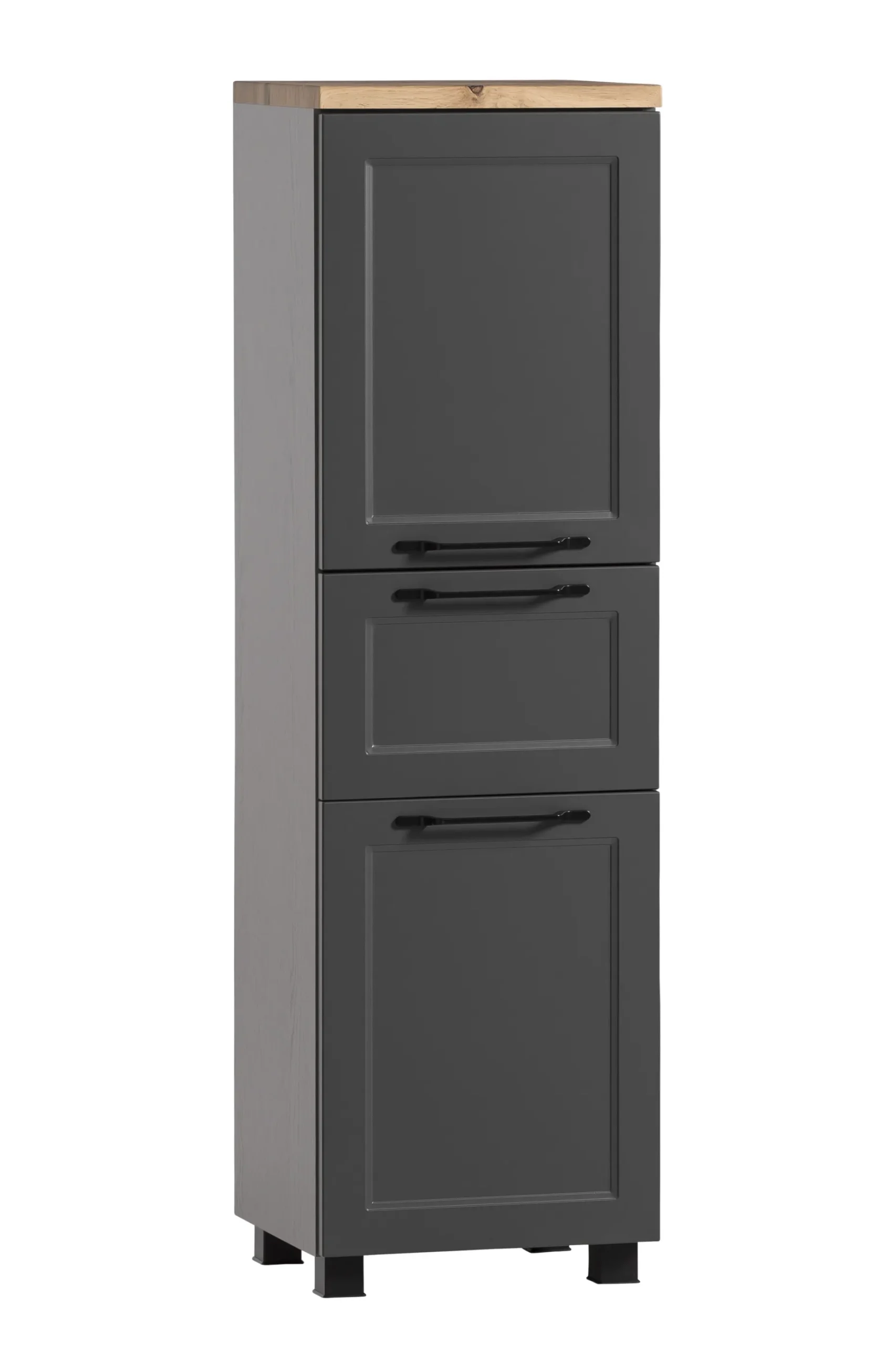 Mittelgroßer Lagerschrank Meran | 40 x 35 x 130 cm | Grau