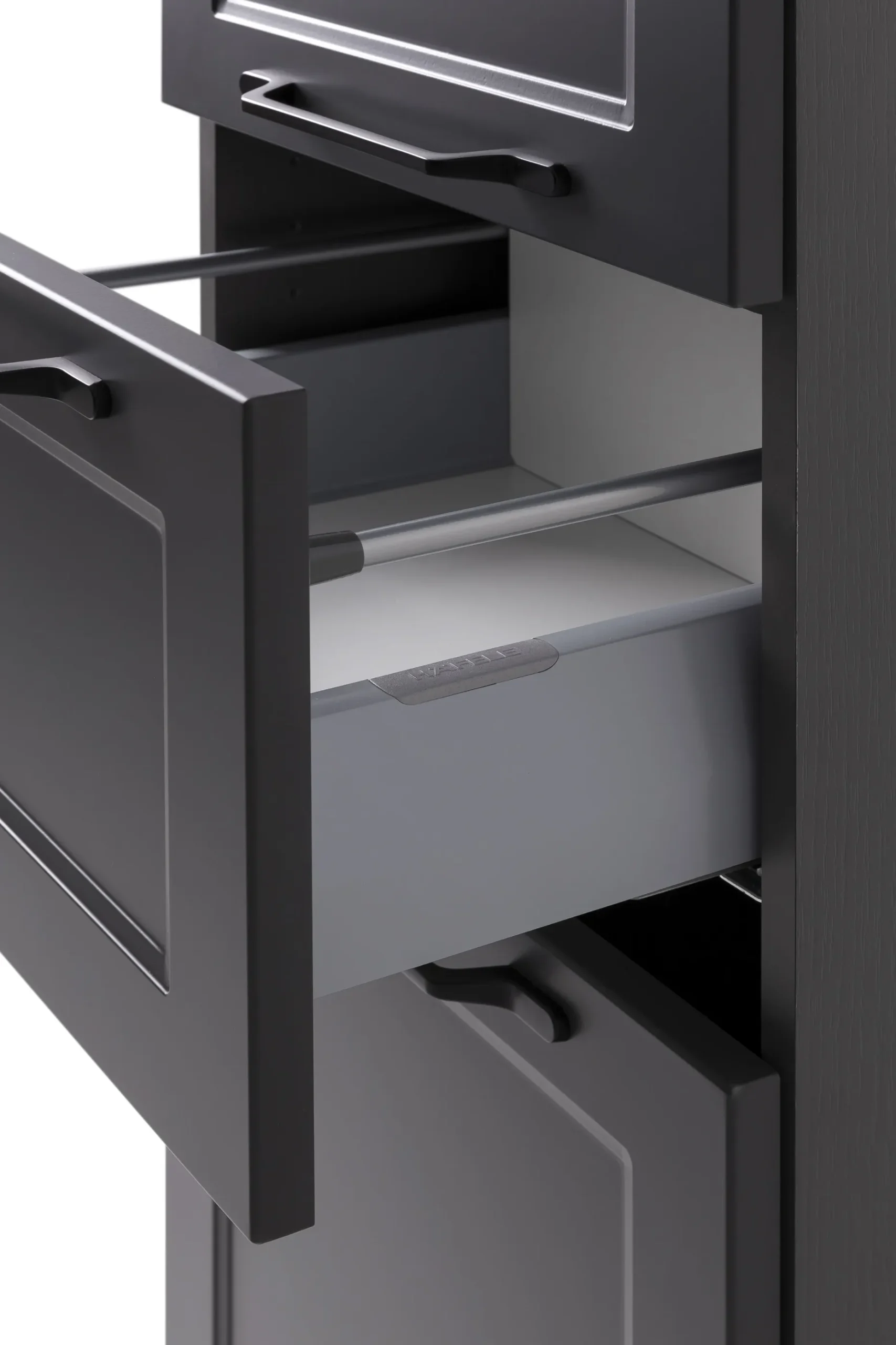 Mittelgroßer Lagerschrank Meran | 40 x 35 x 130 cm | Grau