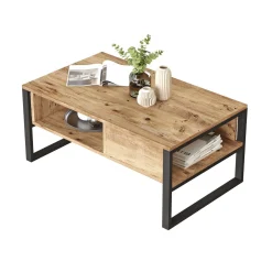 Emob ML34 Couchtisch | 100 % MELAMIN | Atlantische Kiefer