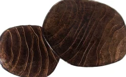 Emob Moderne Eclipse Glas Couchtische Set/2 - Antik