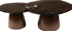 Emob Moderne Eclipse Glas Couchtische Set/2 - Antik
