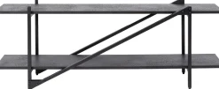 Moderner TV-Schrank 140cm grau mit MDF-Fachböden