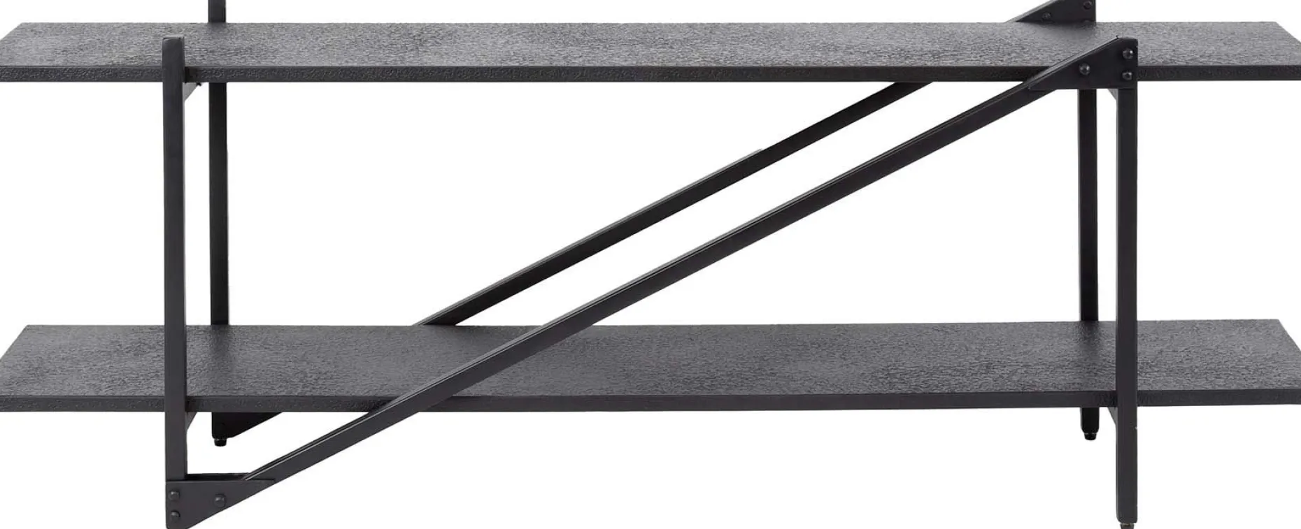 Moderner TV-Schrank 140cm grau mit MDF-Fachböden