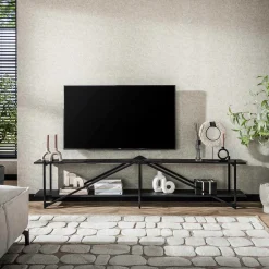 Moderner TV-Schrank 220cm XL Piega in Grau