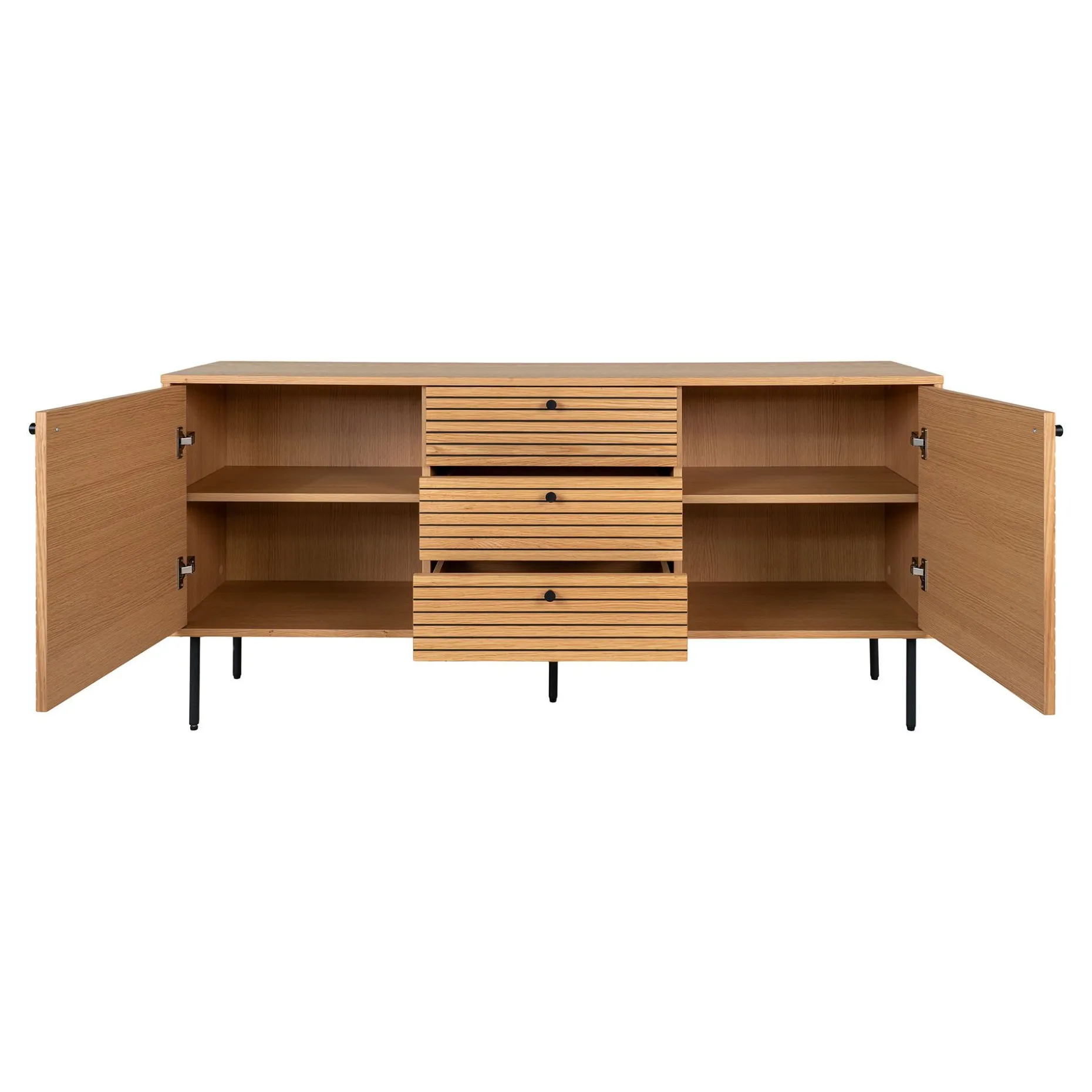 Modernes Kyoto Eichen-Sideboard mit 3 Schubladen