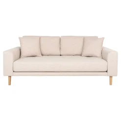 House Nordic Modernes Sand 2.5 Sitzer Sofa mit Holzbeinen und Kissen