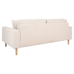 House Nordic Modernes Sand 2.5 Sitzer Sofa mit Holzbeinen und Kissen