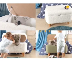 Kinder Emob Moouv C Sitzpuff | 50 % BAUMWOLLE / 50 % SAMT |