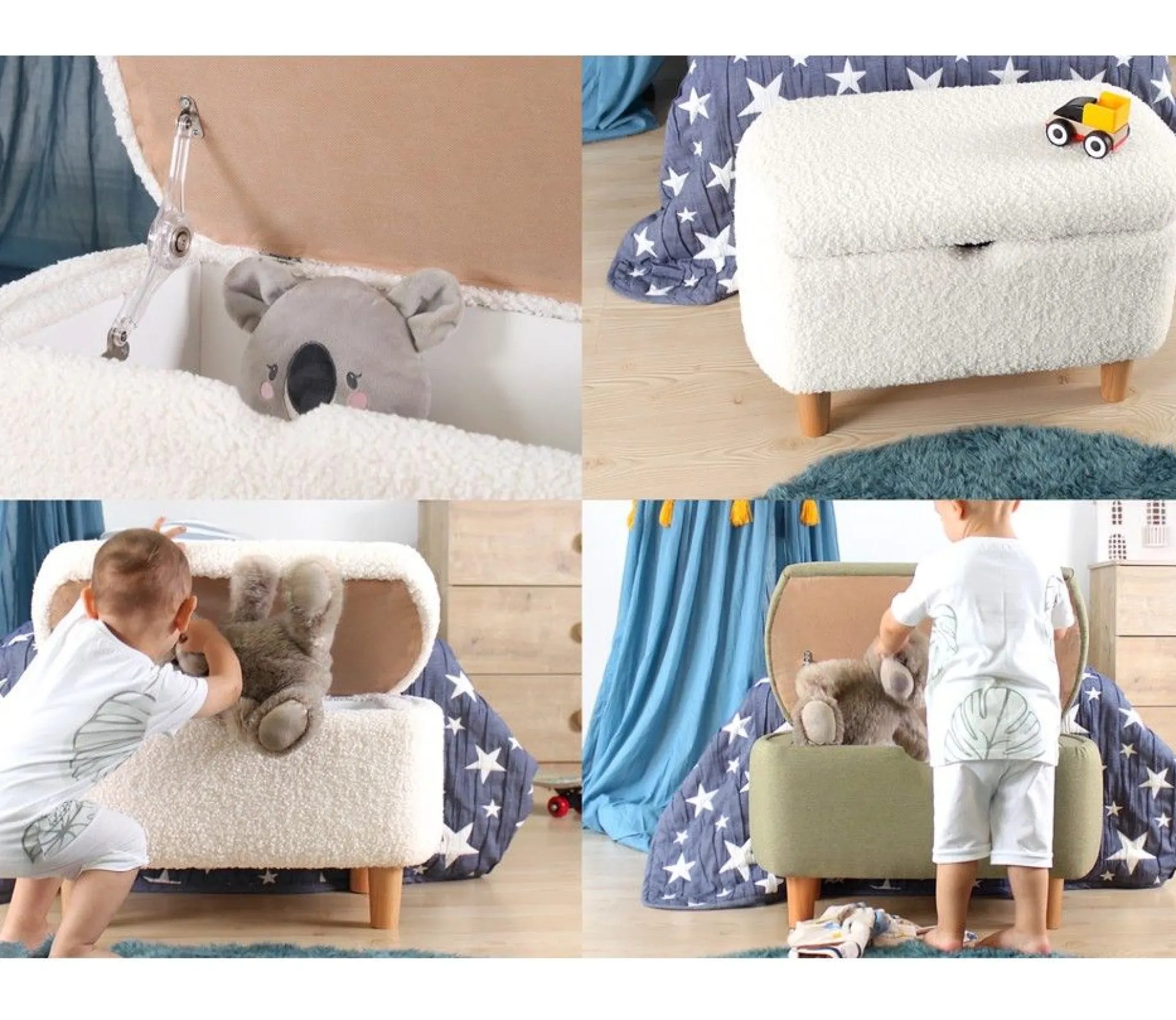 Kinder Emob Moouv C Sitzpuff | 50 % BAUMWOLLE / 50 % SAMT |