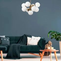 Emob Mudoni Kronleuchter | METALLGEHÄUSE | Vintage, Weiß
