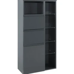 Multifunktionaler Aufbewahrungsschrank Cardiff | 65 x 35 x 130 cm | Grau