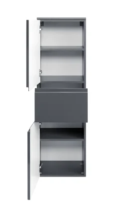 Multifunktionaler Aufbewahrungsschrank Cardiff | 40 x 35 x 130 cm | Grau