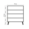 Multilux Mehrzweckschrank | 100 % MELAMIN | Sonomo, Grün, Gelb