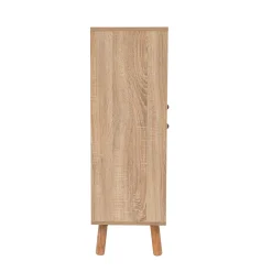 Multilux Mehrzweckschrank | 100 % MELAMIN | Sonomo, Grün, Gelb