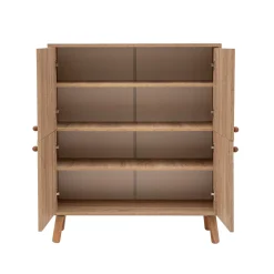 Multilux Mehrzweckschrank | 100 % MELAMIN | Sonomo, Grün, Gelb