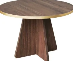 Emob Mushroom Couchtisch | 100 % MELAMIN | Gold, Walnuss