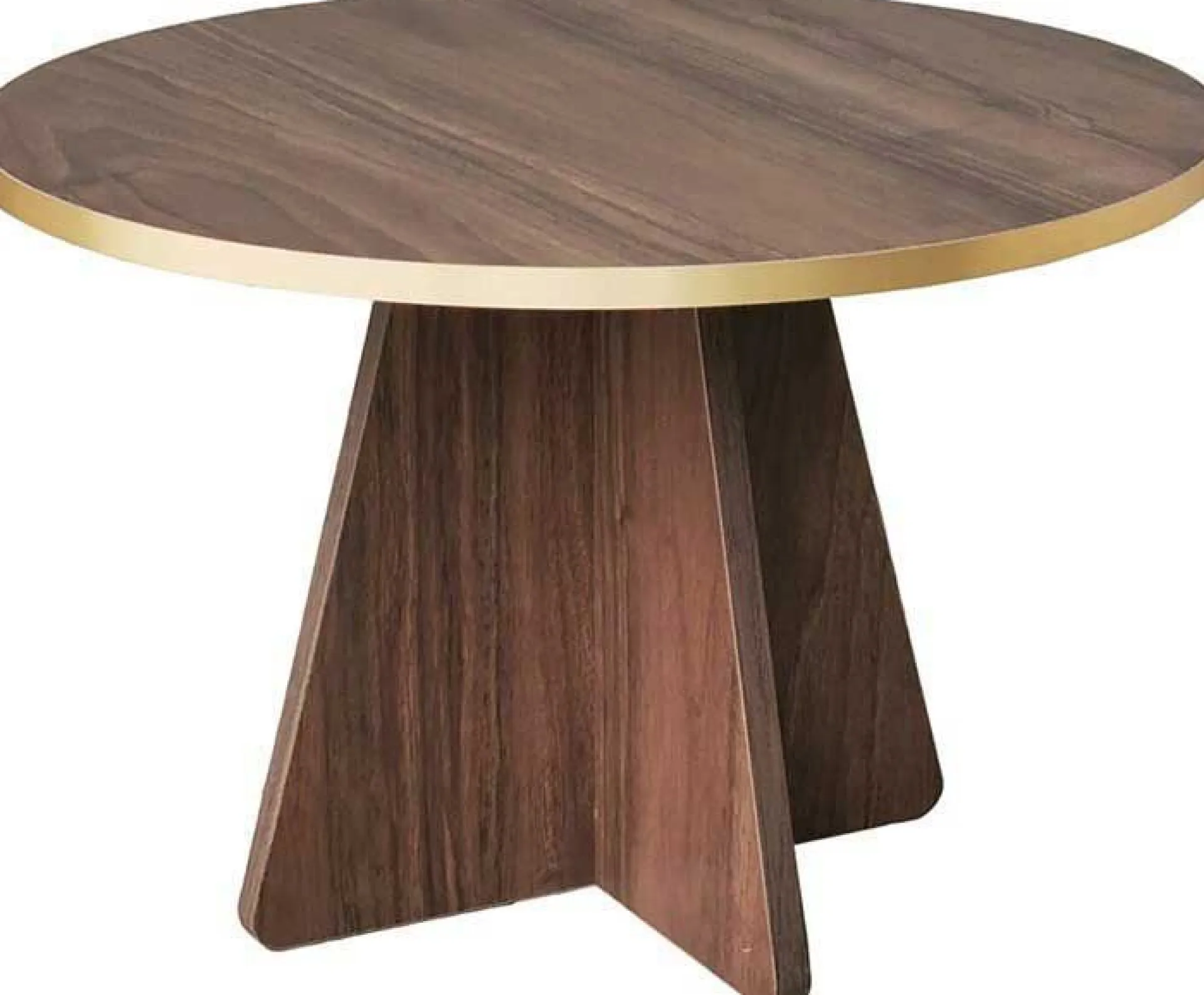 Emob Mushroom Couchtisch | 100 % MELAMIN | Gold, Walnuss