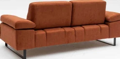 Emob Mustang 2-Sitzer-Schlafsofa | BUCHENHOLZ / SPANPLATTE | Orange