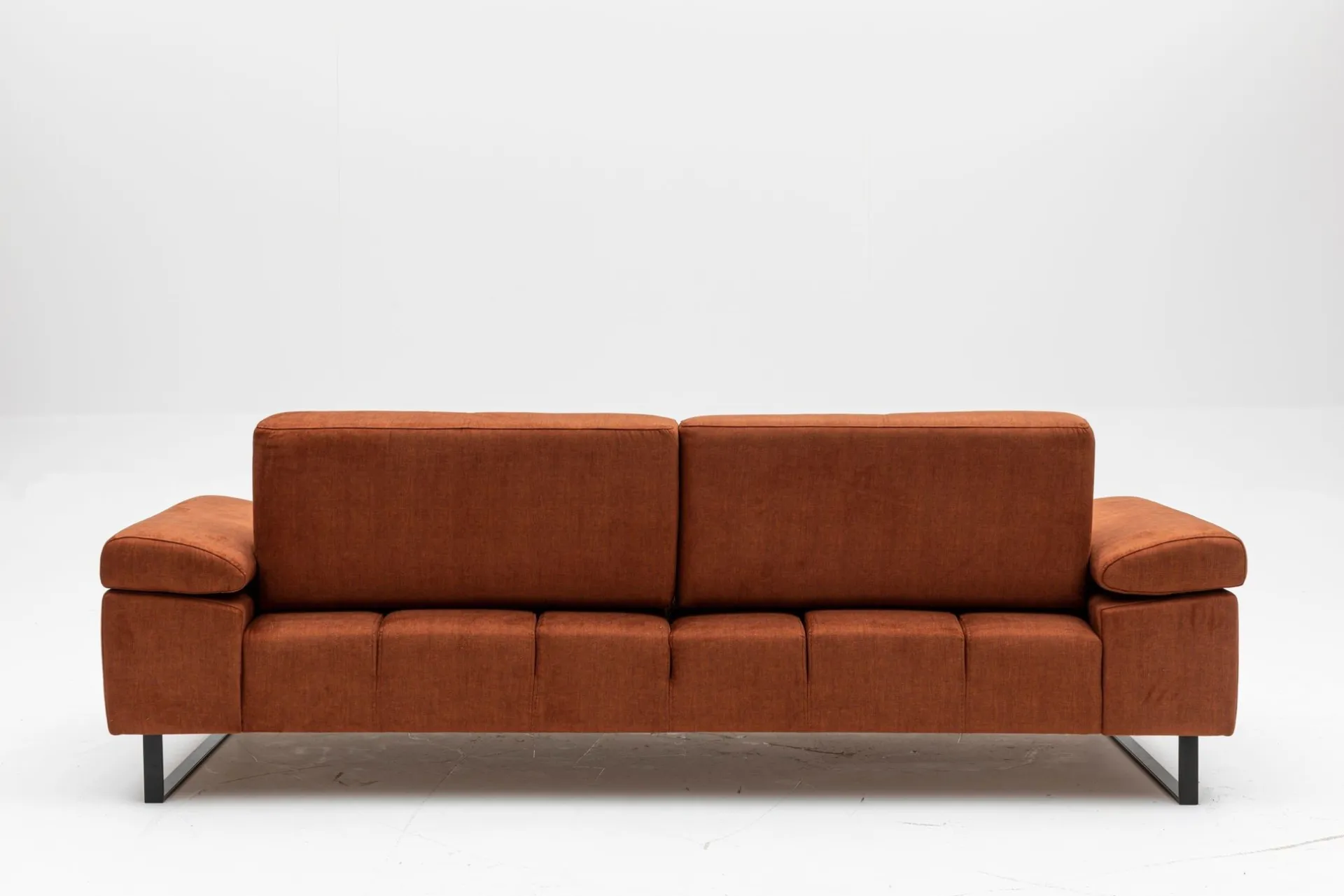 Emob Mustang 3-Sitzer-Schlafsofa | BUCHENHOLZ / SPANPLATTE | Orange