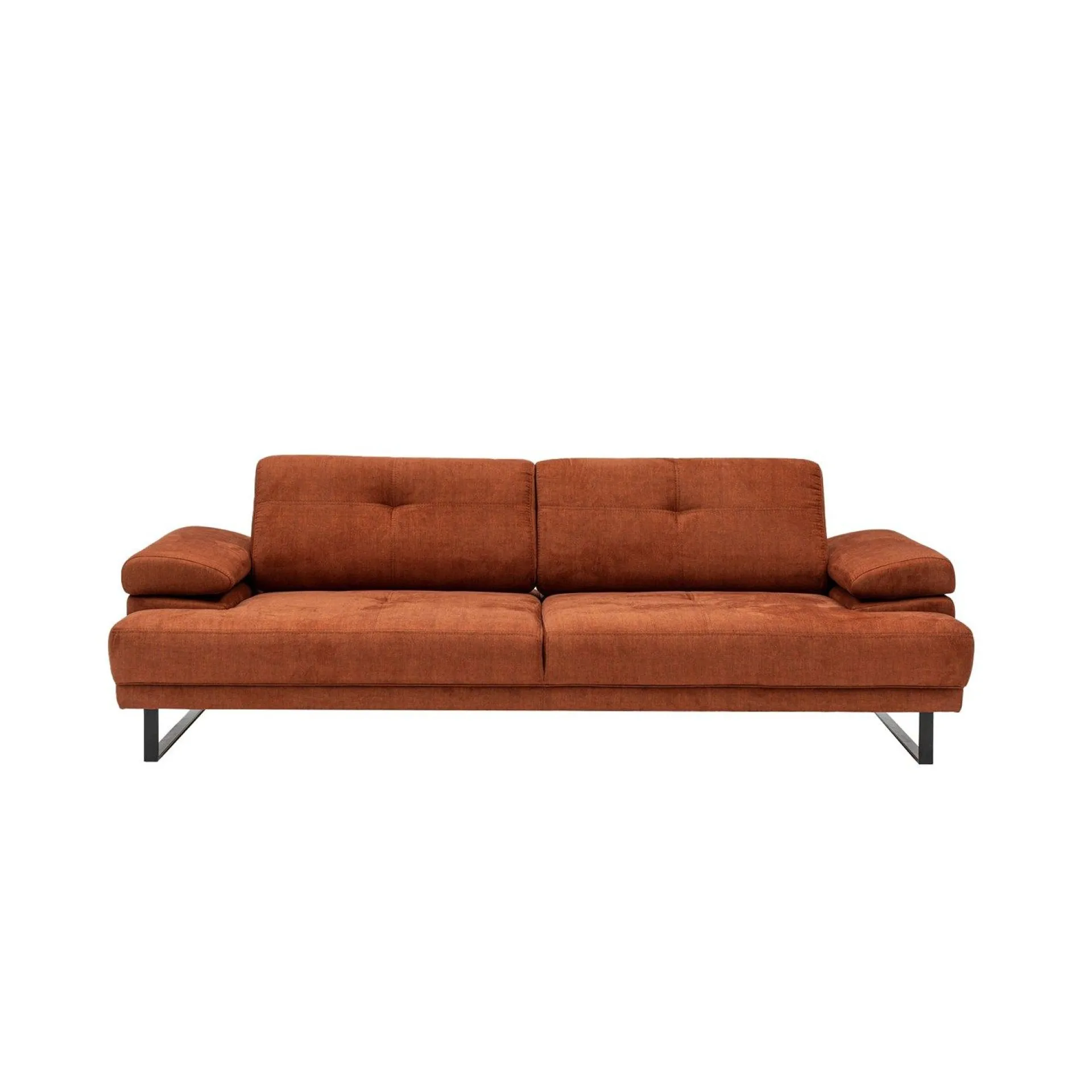 Emob Mustang 3-Sitzer-Schlafsofa | BUCHENHOLZ / SPANPLATTE | Orange