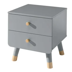Nachttisch Billy retro 2 Schubladen - grau