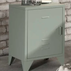Nachttisch Bronxx Metall 40x60 - olivgrün matt