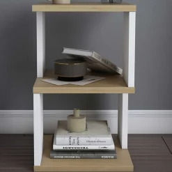 Nachttisch Carter - 100% MELAMINE - Eiche - 29,6 x 49,4 x 29,6 cm