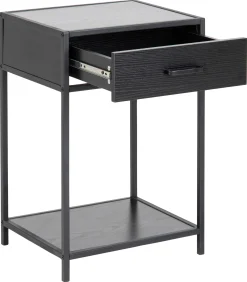 Nachttisch Dover 1 Schublade - schwarz