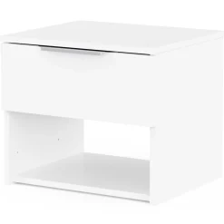 Nachttisch Micheline - 44x37x38cm - mit Ablageschublade - weiß