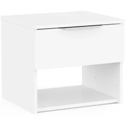 Nachttisch Micheline - 44x37x38cm - mit Ablageschublade - weiß