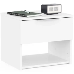 Nachttisch Micheline - 44x37x38cm - mit Ablageschublade - weiß