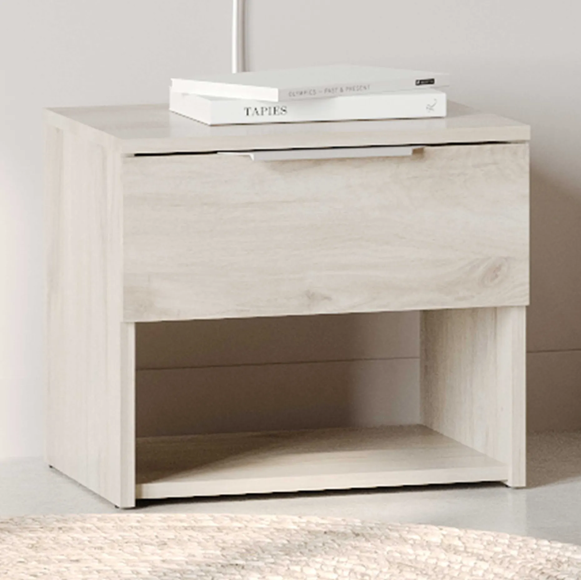 Nachttisch Micheline - 44x37x38cm - mit Schublade - Eiche Dekor
