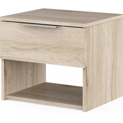 Nachttisch Micheline - 44x37x38cm - mit Schublade - Eiche Dekor