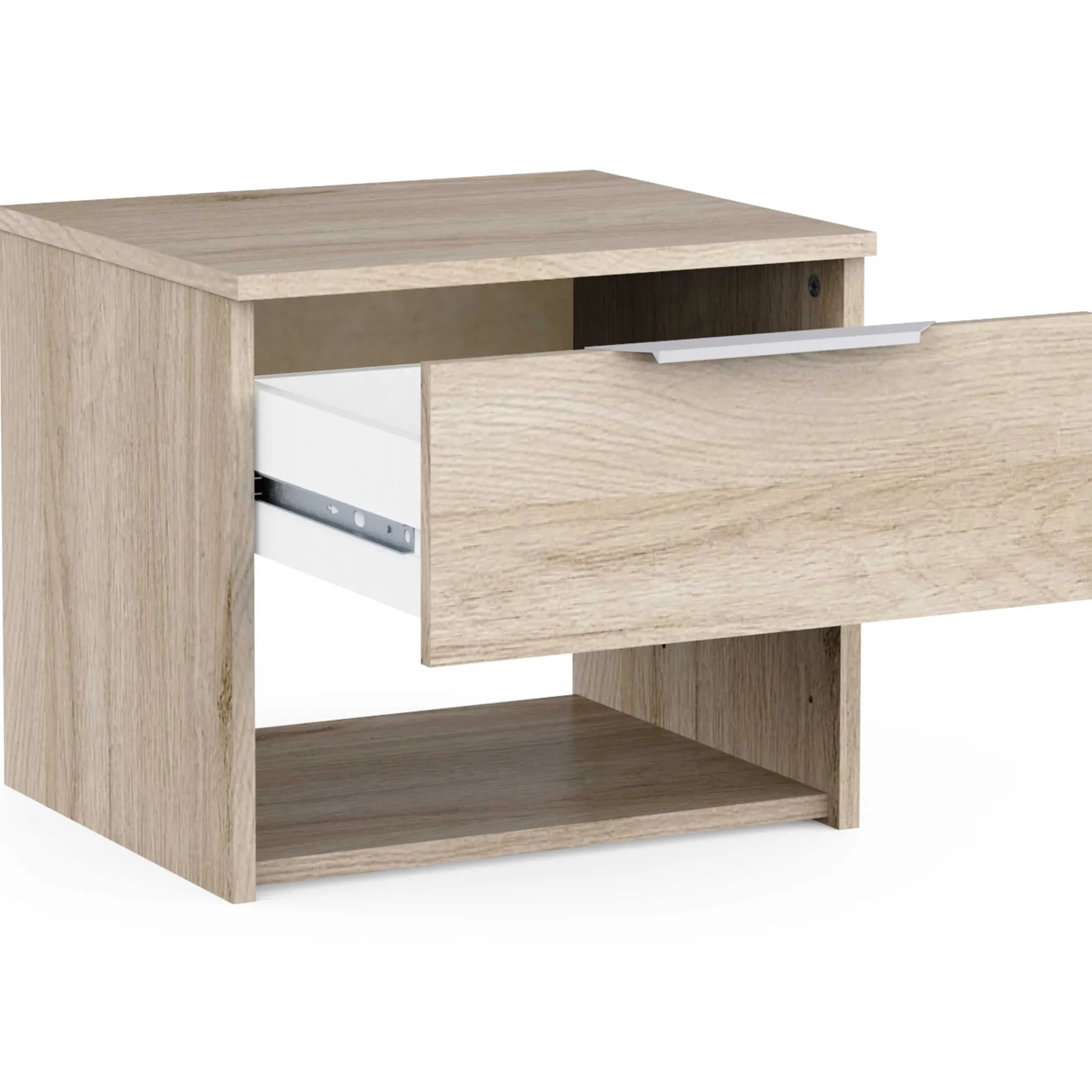 Nachttisch Micheline - 44x37x38cm - mit Schublade - Eiche Dekor