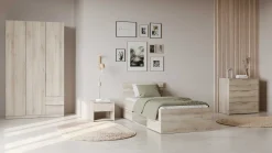 Nachttisch Micheline - 44x37x38cm - mit Schublade - Eiche Dekor