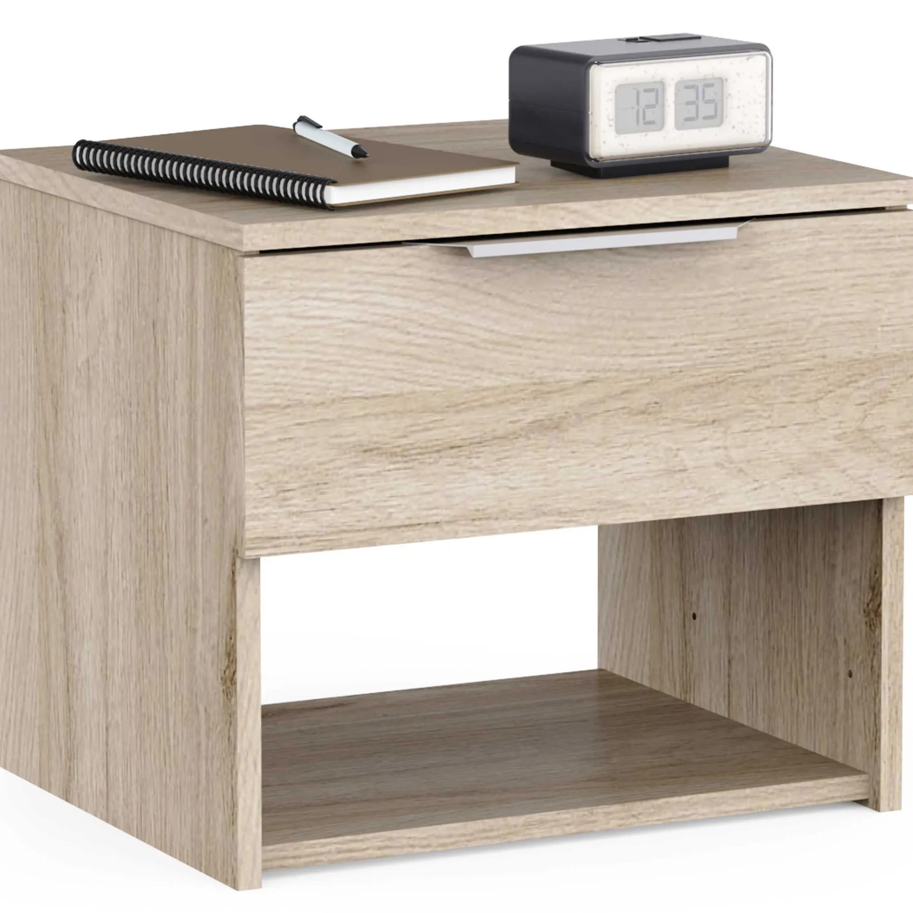 Nachttisch Micheline - 44x37x38cm - mit Schublade - Eiche Dekor