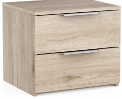 Nachttisch Spectre - 44x37x38cm - 2 Schubladen - Eiche Dekor