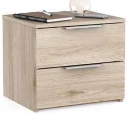 Nachttisch Spectre - 44x37x38cm - 2 Schubladen - Eiche Dekor