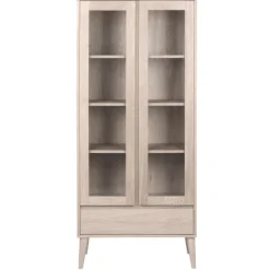 Emob NaliniEsszimmer : Esstisch, Anrichte, Vitrine - Eiche hell furniert