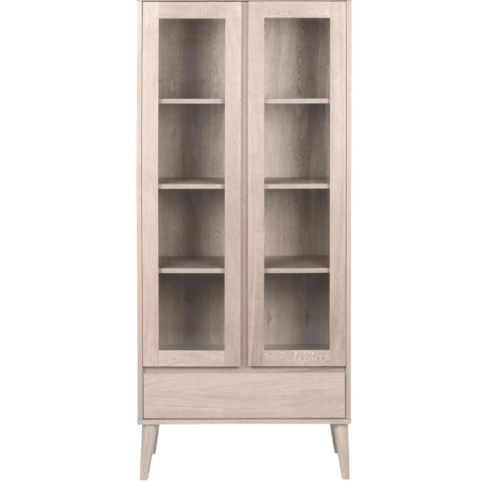 Emob NaliniEsszimmer : Esstisch, Anrichte, Vitrine - Eiche hell furniert