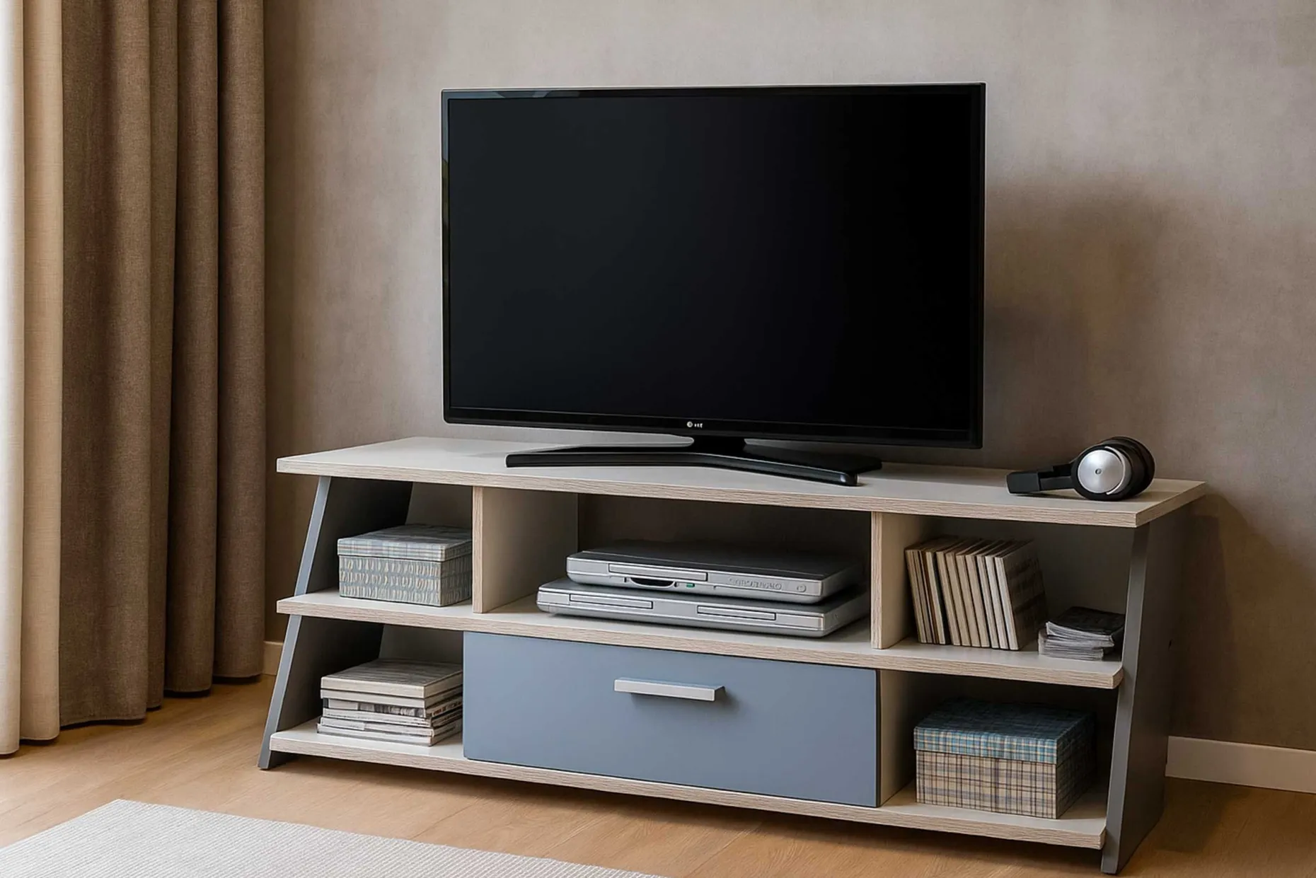 Nano 135cm Fernsehmöbel - grau