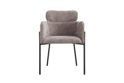 Rousseau Naomi Fabric Dining Chair Sand | Metallbeine | 83 x 60,5 x 60 cm